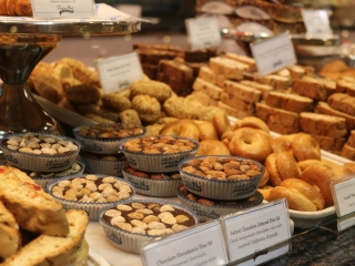 A Bunch Of Food Is On Display In A Store