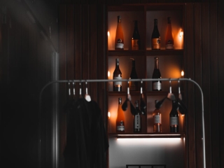 A Shelf With Bottles Of Wine On It