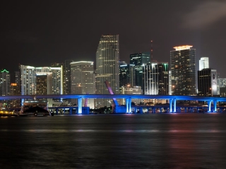 A City Skyline At Night
