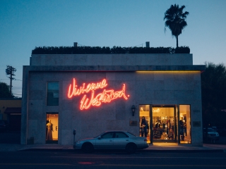 A Building With A Sign On It