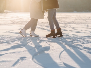A Person Walking In The Snow