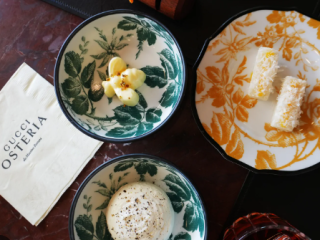 A Table With Plates Of Food